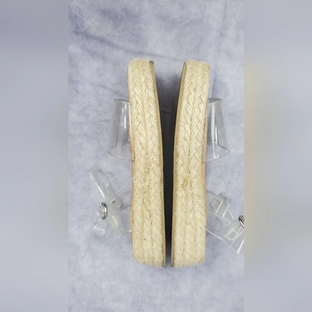 Zara Sandals Espadrille Flats Beige Fabric Slip On Girls Size 29‎